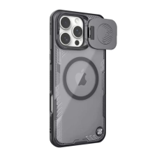 Nillkin ICEBLADE PROP szilikon telefonvédő (ütésállóság, kameravédő, kitámasztó, MagSafe) FEKETE tok és táska