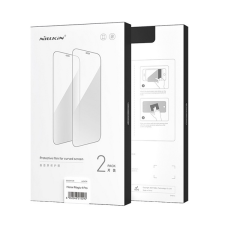 Nillkin képernyővédő fólia 2db (3D full cover, íves, karcálló, 0.33mm, 9H + felhelyezést segítő keret) FEKETE Samsung Galaxy S23 (SM-S911) mobiltelefon kellék