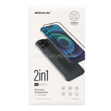 Nillkin képernyővédő üveg 2in1 (3D, 0.33mm, 9H + kameravédő fólia) FEKETE (GP-103605) mobiltelefon kellék
