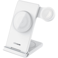 Nillkin PowerTrio 3v1 Bezdrátová Nabíječka MagSafe pro Apple Watch White (MFI) okosóra kellék