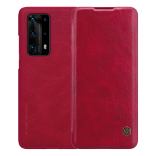 Nillkin QIN Huawei P40 Pro+ tok álló (Flip, oldalra nyíló, bankkártya tartó) piros tok és táska