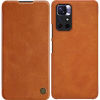 Nillkin Qin Könyvtok Xiaomi Redmi Note 11T 5G / Note 11S 5G / Poco M4 Pro 5G - Barna (6902048234956)