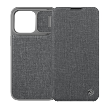 Nillkin Qin Pro Apple iPhone 14 Pro Max Flip tok - Szürke (GP-126225) tok és táska
