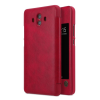 Nillkin QIN tok álló, bőr hatású (aktív FLIP, oldalra nyíló, S-View Cover) PIROS Huawei Mate 10
