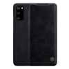 Nillkin QIN tok álló, bőr hatású (FLIP, oldalra nyíló, bankkártya tartó) FEKETE [Samsung Galaxy S20 5G (SM-G981U)] (5996457934454)