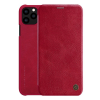 Nillkin QIN tok álló, bőr hatású (FLIP, oldalra nyíló, bankkártya tartó) PIROS [Apple iPhone 11 Pro Max] (5996457904495)