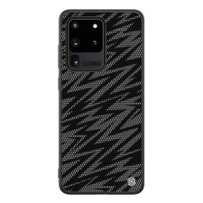 Nillkin SAMSUNG Galaxy S20 Ultra, S20 Ultra 5G, Nillkin Twinkle mobiltok, Fekete, SZÜRKE tok és táska