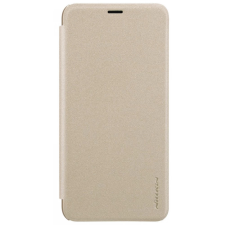 Nillkin Sparkle flip tok Huawei Y7 Prime (2018) arany tok és táska