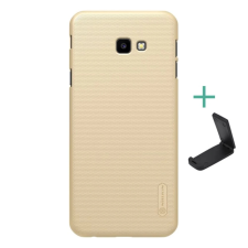 Nillkin SUPER FROSTED műanyag telefonvédő (gumírozott, érdes felület + asztali tartó) ARANY tok és táska
