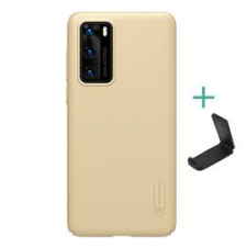 Nillkin SUPER FROSTED műanyag telefonvédő (gumírozott, érdes felület + asztali tartó) ARANY (GP-98679) tok és táska