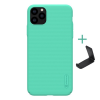 Nillkin SUPER FROSTED műanyag telefonvédő (gumírozott, érdes felület + asztali tartó) CYAN [Apple iPhone 11 Pro] (5996457904587)