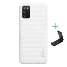Nillkin SUPER FROSTED műanyag telefonvédő (gumírozott, érdes felület + asztali tartó) FEHÉR tok és táska