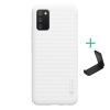 Nillkin SUPER FROSTED műanyag telefonvédő (gumírozott, érdes felület + asztali tartó) FEHÉR [Samsung Galaxy A02s (SM-A025F)] (5996591036212)