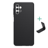 Nillkin SUPER FROSTED műanyag telefonvédő (gumírozott, érdes felület + asztali tartó) FEKETE [Samsung Galaxy A32 5G (SM-A326)] (5996591039619)