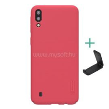 Nillkin SUPER FROSTED műanyag telefonvédő (gumírozott, érdes felület + asztali tartó) PIROS (GP-89104) tok és táska
