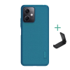 Nillkin SUPER FROSTED műanyag telefonvédő (gumírozott, érdes felület + asztali tartó) SÖTÉTKÉK Xiaomi Redmi Note 12 5G, Xiaomi Poco X5 5G