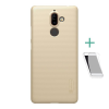 Nillkin SUPER FROSTED műanyag telefonvédő (gumírozott, érdes felület + képernyővédő fólia) ARANY [Nokia 7 Plus] (5996457768707)
