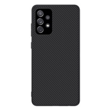 Nillkin Synthetic Fiber mobiltelefon tok - fekete, karbon minta (Samsung Galaxy A72) tok és táska