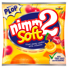  nimm2 Soft gyümölcsös töltött olvadó cukorka gyümölcslével és vitaminokkal 90 g csokoládé és édesség