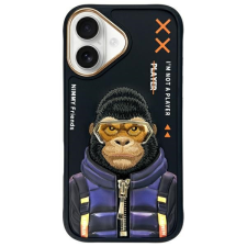 Nimmy Cool&amp;Cute 2.0 Monkey tok iPhone 16 - fekete tok és táska