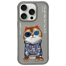 Nimmy Glasses Cool Cat tok iPhone 16 Pro Max - szürke tok és táska