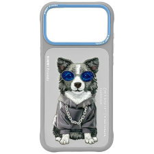 Nimmy szemüveg tok Cool Dog iPhone 17 Pro Max készülékhez szürke tok és táska