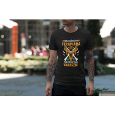  Nincs szükségem terápiára fekete póló egyedi ajándék