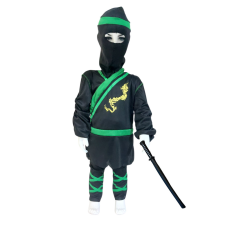 Ninja jelmez Zöld- Fekete+ játékkard jelmez