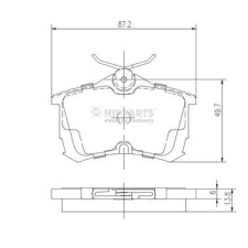 NIPPARTS fékbetétkészlet, tárcsafék Nipparts J3614015 autóalkatrész