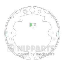 NIPPARTS fékpofakészlet, rögzítőfék N3502083 autóalkatrész