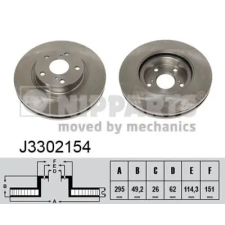 NIPPARTS féktárcsa J3302154 autóalkatrész