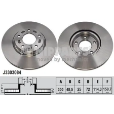 NIPPARTS féktárcsa J3303084 autóalkatrész