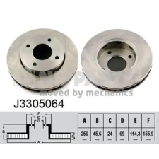 NIPPARTS féktárcsa J3305064 autóalkatrész