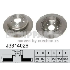 NIPPARTS féktárcsa J3314026 autóalkatrész