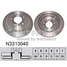 NIPPARTS féktárcsa N3313040 autóalkatrész