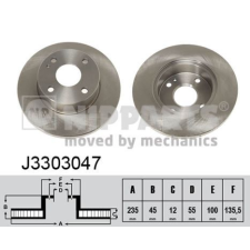 NIPPARTS féktárcsa Nipparts J3303047 féktárcsa