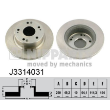 NIPPARTS féktárcsa Nipparts J3314031 féktárcsa