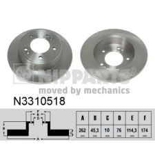 NIPPARTS féktárcsa Nipparts N3310518 féktárcsa
