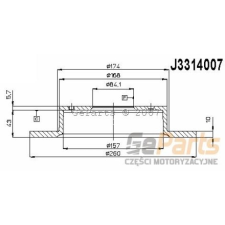 NIPPARTS féktárcsa tele autóalkatrész