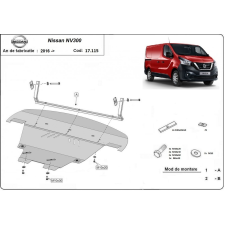  Nissan NV300, 2016-2018 - Motorvédő lemez autóponyva
