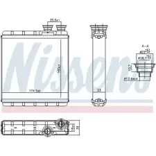 Nissens Hőcserélő, belső tér fűtés 707302 autóalkatrész