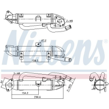 Nissens Hűtő, kipufogógáz-visszavezetés NISSENS 989414 autóalkatrész