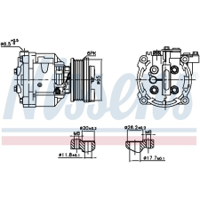 Nissens kompresszor, klíma NISSENS 891078 autóalkatrész