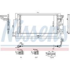 Nissens kondenzátor, klíma NISSENS 940978 autóalkatrész
