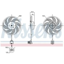 Nissens ventilátor, motorhűtés 85596 autóalkatrész