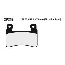 Nissin utcai fél-fémes fékbetétek - 2P-245NS egyéb motorkerékpár alkatrész