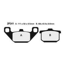 Nissin Utcai Fémbetétes Fékbetétek - 2P-241NS egyéb motorkerékpár alkatrész