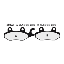 Nissin utcai fémbetétes fékbetétek - 2P-272NS egyéb motorkerékpár alkatrész