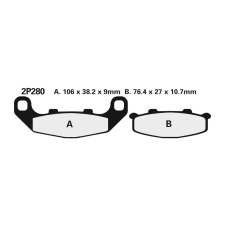 Nissin utcai fémbetétes fékbetétek - 2P-280NS egyéb motorkerékpár alkatrész