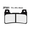 Nissin utcai/terepjáró szinterelt fém fékbetétek - 2P-301ST
